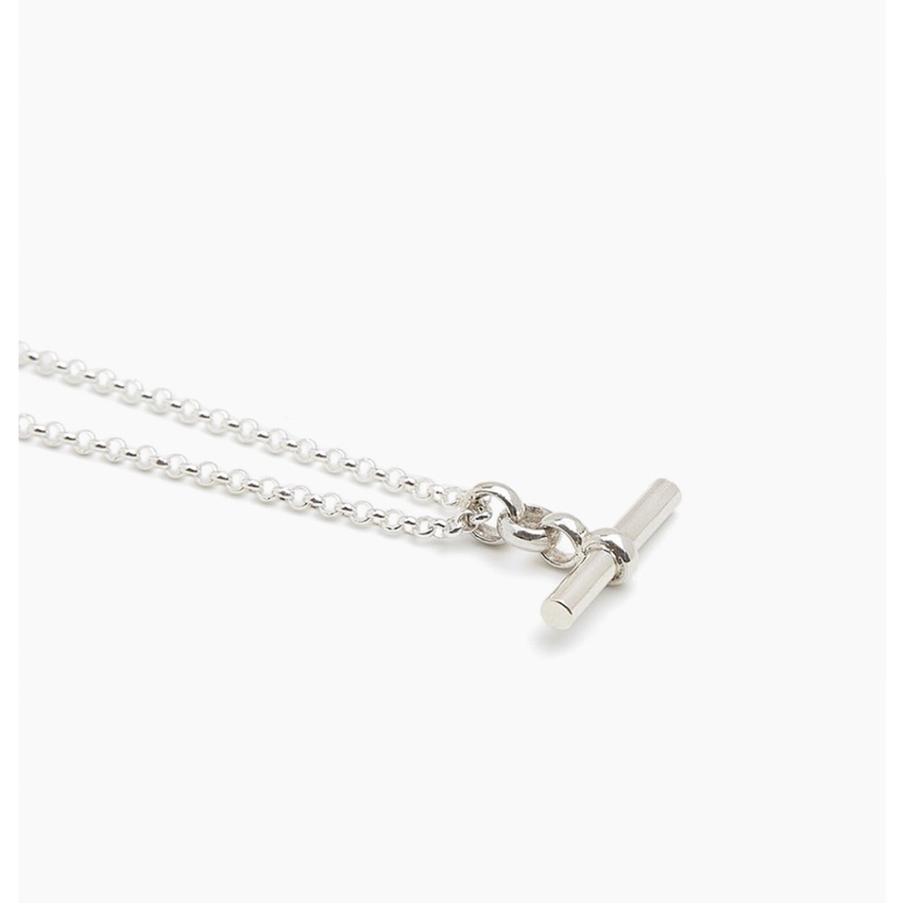 Tilly Sveaas Silver Small Bar Chain Necklace 50cm